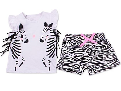 Kız Çocuk Beyaz Zebra Takım