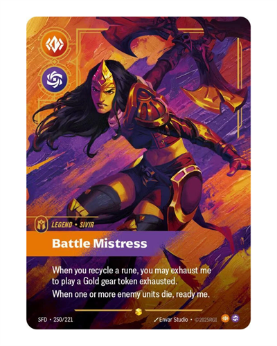 Sivir, Battle Mistress (Overnumbered) - Riftbound Spiritforged #250