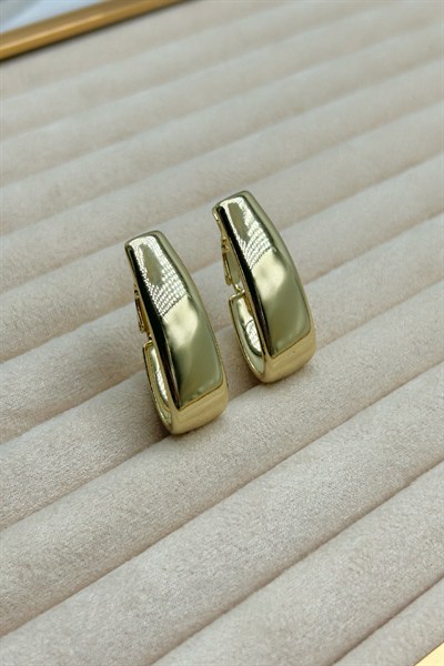 Özel Seri Basic Kadın Küpe (3,5 cm) - 14K Altın Kaplama (Birinci Sınıf Kalite/Kararmaz/Paslanmaz)