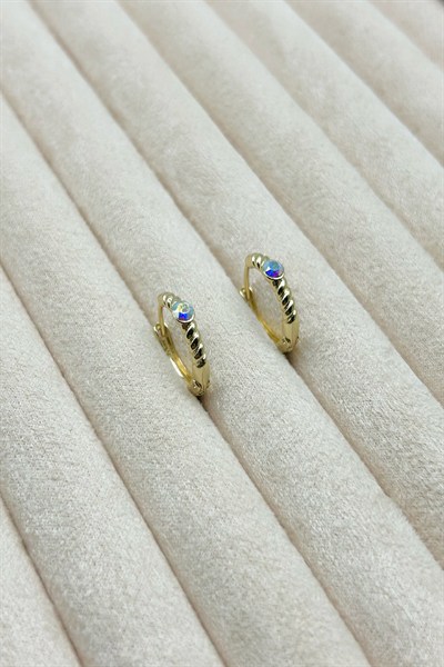 Özel Seri Premium Taşlı Kadın Küpe - 14K Altın Kaplama (Birinci Sınıf Kalite/Kararmaz/Paslanmaz)