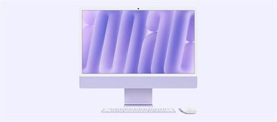 Apple 24 inç M4 çipli 8 çekirdekli CPU, 8 çekirdekli GPU, 16 çekirdekli Neural Engine iMac  - Mor