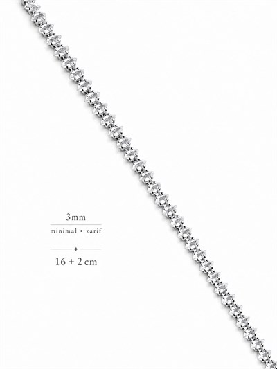 3mm | Markiz Su Yolu Bileklik 16+2cm 
