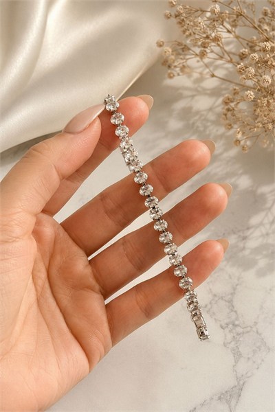 4mm Oval Taş Suyolu Bileklik Kararmaz Özel Seri Bileklik 16+2cm