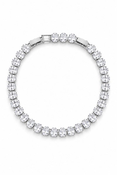 4mm Oval Taş Suyolu Bileklik Kararmaz Özel Seri Bileklik 16+2cm