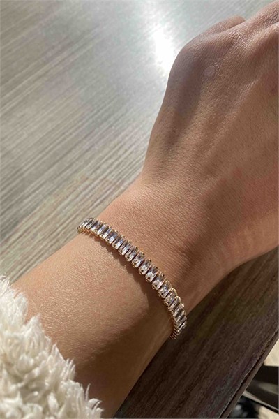 5mm | Baget Taş Su Yolu Bileklik 16+2cm