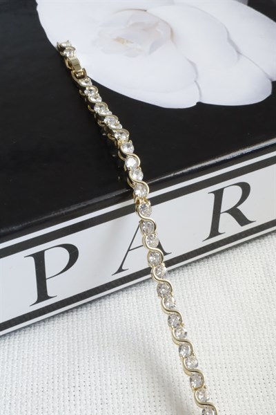 Kadın Bileklik Kararmaz 14k Altın Renk Vip Seri İthal S Model Suyolu Bileklik