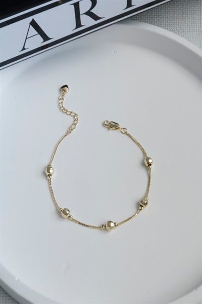Kadın Bileklik Kararmaz 14k Altın Renk Vip Seri İthal Disco Top Bileklik