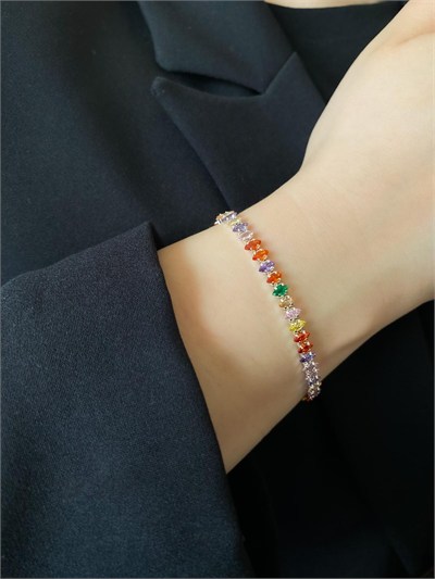 Kadın Bileklik Mekik Taş Su Yolu 16+2 cm Bileklik