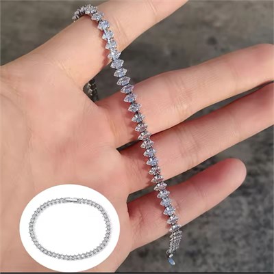 Kadın Bileklik Mekik Taş Su Yolu 16+2 cm Bileklik