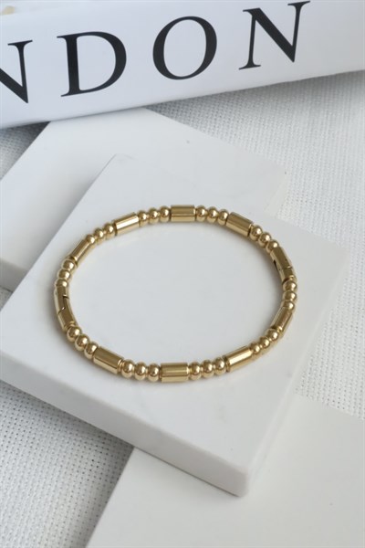 Kadın Çelik Bileklik Silindir Topçuk Model Kelepçe Bileklik