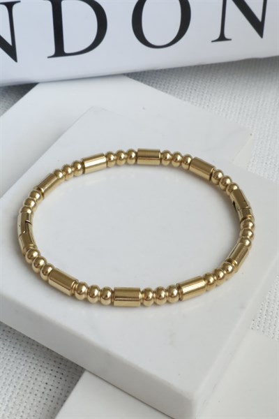 Kadın Çelik Bileklik Silindir Topçuk Model Kelepçe Bileklik