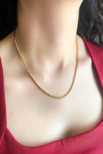 Kadın Kolye Kararmaz 14k Altın Renk Vip Seri İthal Caredore Kolye