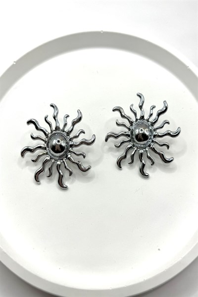 Kadın Küpe 5 cm Metal The Sun Küpe
