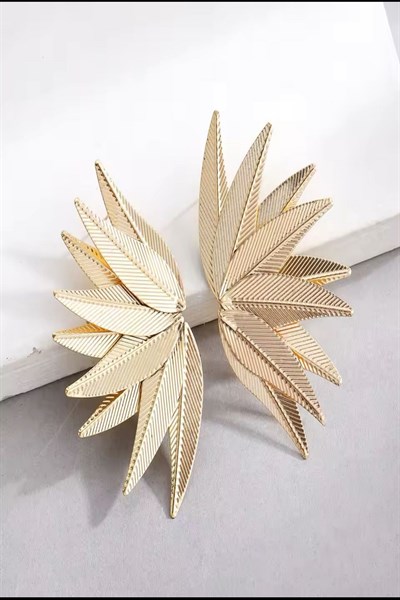 Kadın Küpe İthal Özel Seri Küçük Çoklu Yaprak Model Kararmaz Küpe