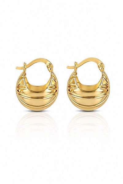 Kadın Küpe Kararmaz 14k Renk Vip Seri Top Koza Model 2cm Küpe 