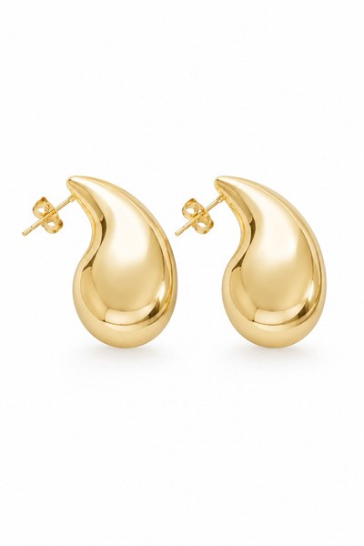 Kadın Küpe Kararmaz 14k Renk Vip Seri Marka Model 3cm Küpe
