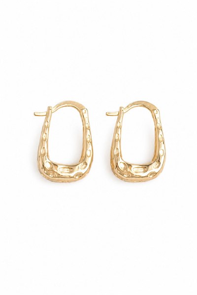 Kadın Küpe Kararmaz 14k Renk Vip Seri Krater U Model 2cm Halka Küpe