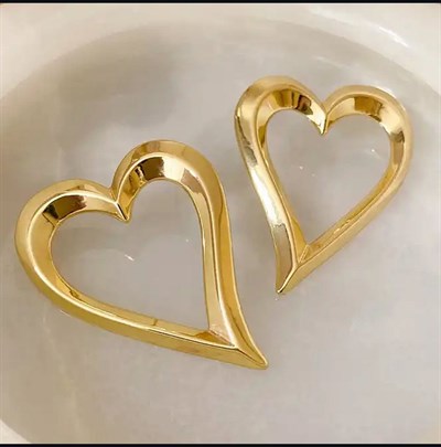 Kadın Küpe Özel Tasarım Romantik Kalp Küpe