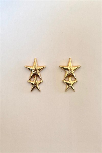 Kadın Küpe Yıldız Sallantı 3cm Küpe
