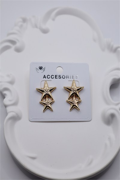Kadın Küpe Yıldız Sallantı 3cm Küpe