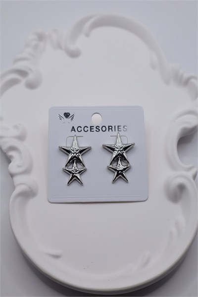 Kadın Küpe Yıldız Sallantı 3cm Küpe