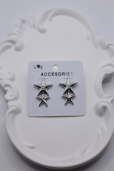 Kadın Küpe Yıldız Sallantı 3cm Küpe