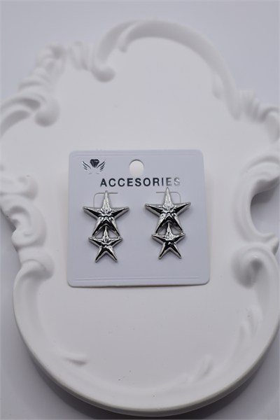Kadın Küpe Yıldız Sallantı 3cm Küpe