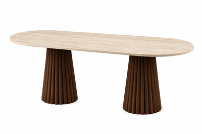 Doğal Traverten Yemek Masası – 190x90 cm