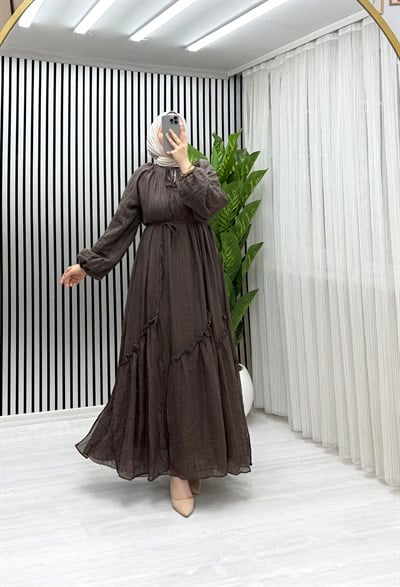DORA ELBİSE KAHVERENGİ