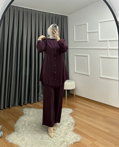 Püskül Takım Bordo 67 
