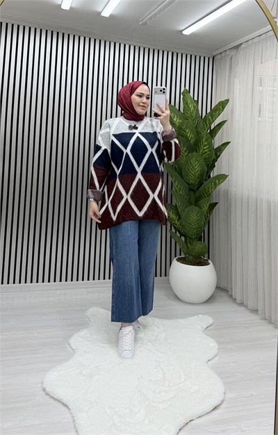 Qub Baklava Kazak Bordo