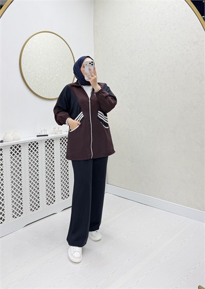 Ayşim Takım Bej Mürdüm
