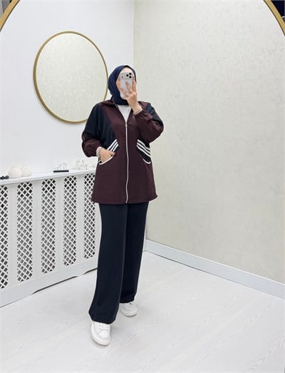 Ayşim Takım Bej Mürdüm