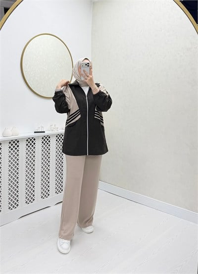 Ayşim Takım Kahve Bej