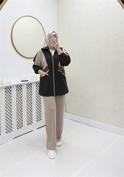 Ayşim Takım Kahve Bej