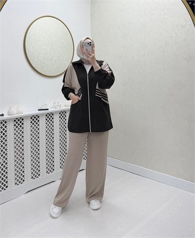 Ayşim Takım Kahve Bej