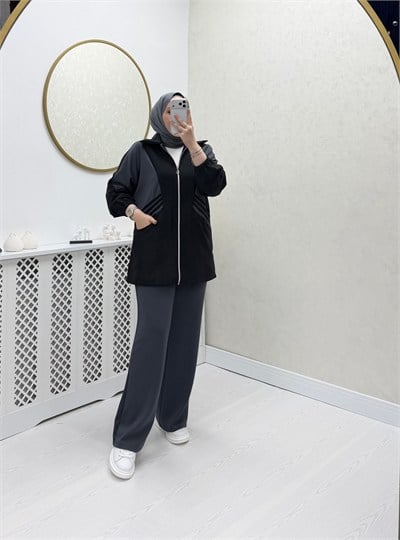 Ayşim Takım Siyah Antrasit