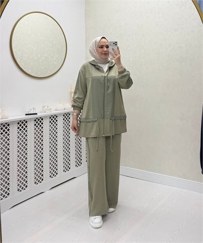 Rose Takım Yeşil Yeşil