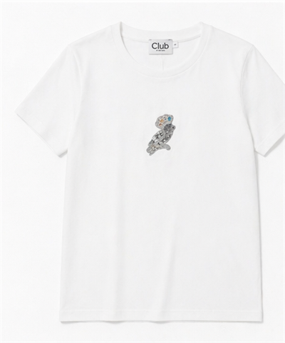 Orj marka ltaş işlemeli t-shirt