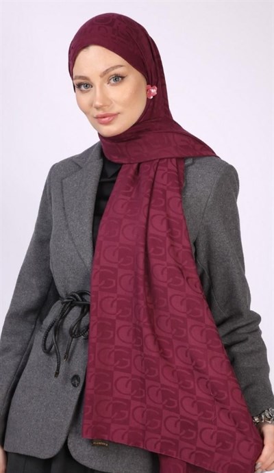 GL Desen Pamuk Şal MÜRDÜM