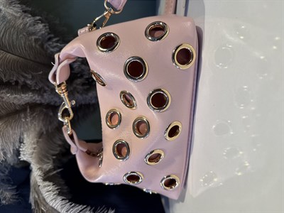 Kuş Gözü Omuz Ve El Çantası PEMBE