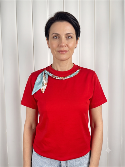 DİMA 5282 YAKA AKSESUARLI BLUZ