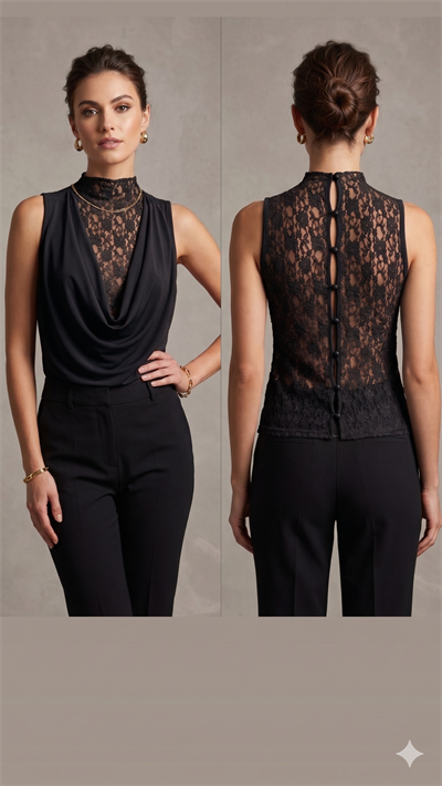DİMA 5319 YAKA DANTELLİ BLUZ