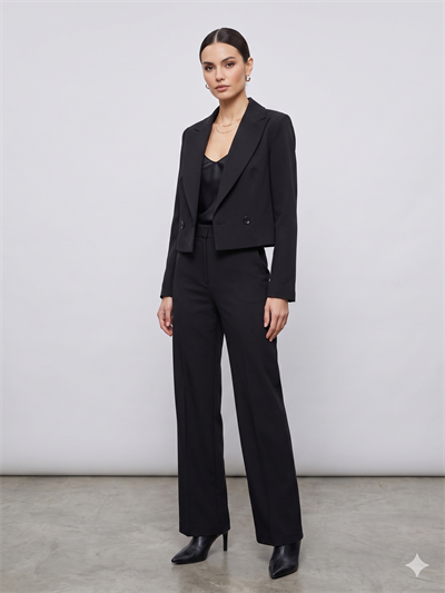 ELEGANT 6796 CROP BLAZER CEKET