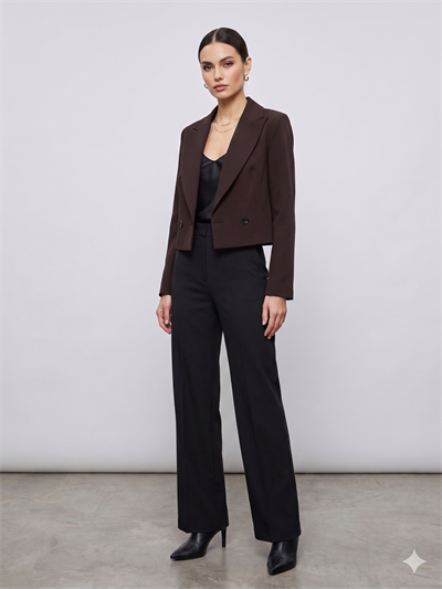 ELEGANT 6796 CROP BLAZER CEKET