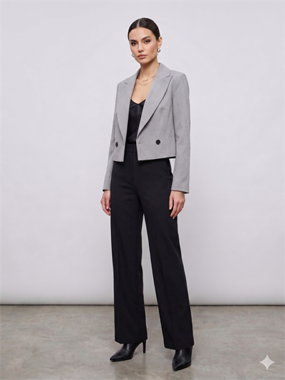 ELEGANT 6796 CROP BLAZER CEKET