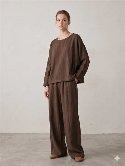 ELG 4758 PANT-4650 BLUZ KRİNKIL TAKIM