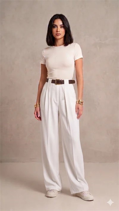 ENTER 3294 KEMERLİ MODAL PANTOLON