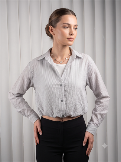 RU 2282 ÇİZGİLİ BODY GÖMLEK