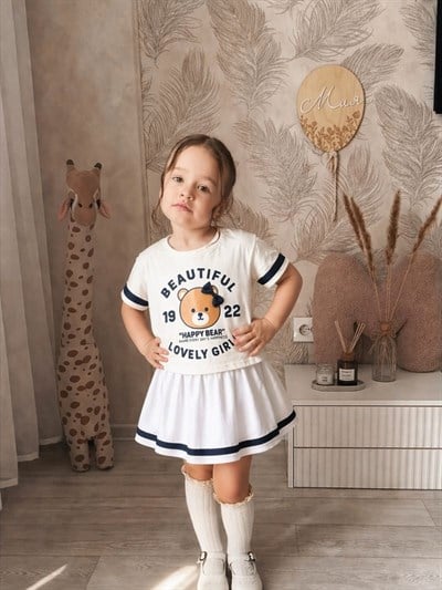Teddy Bear T-Shirt And Skirt Set